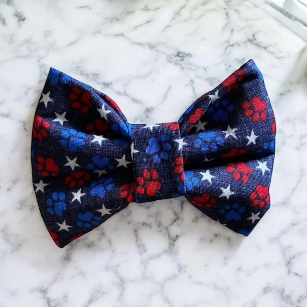 DOG Bow Tie - 4th of July - Size S Small